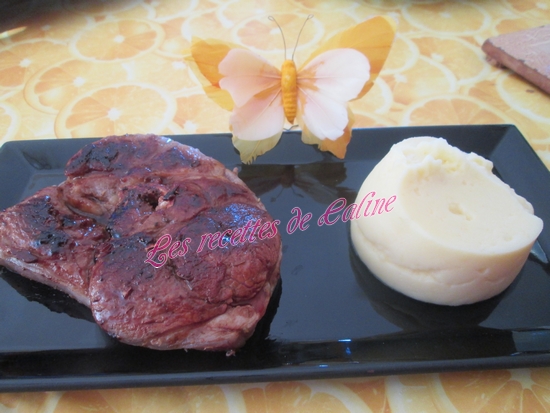 tranches de gigot au miel moutarde et thym