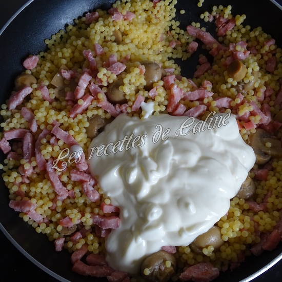 Perles de blé façon carbonara10