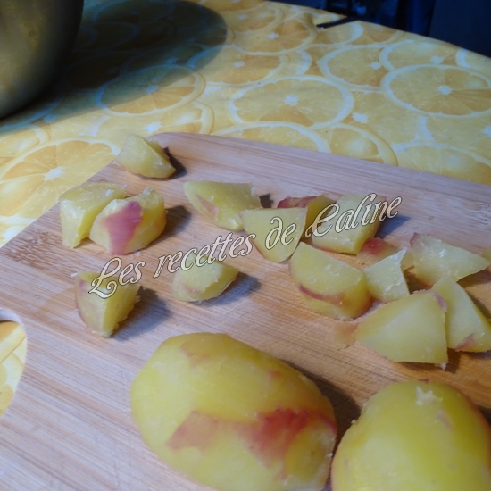 Salade de pommes de terre au thon, haricots et petits pois02