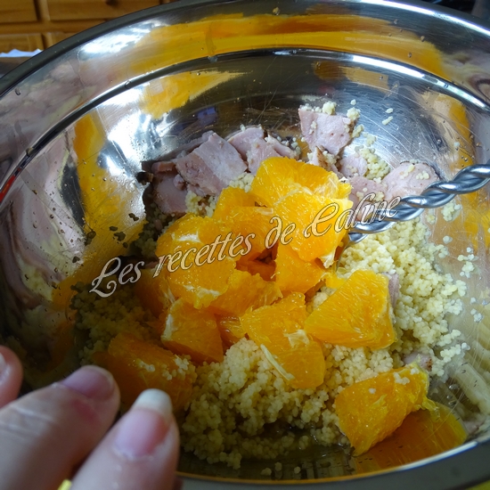 Salade de semoule, poulet et oranges07