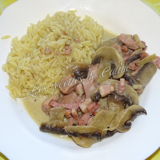 Sauté de dinde aux lardons et champignons19