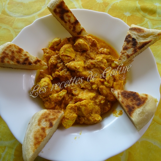 Cheese naan au fromage à tartiner et son curry de poulet51