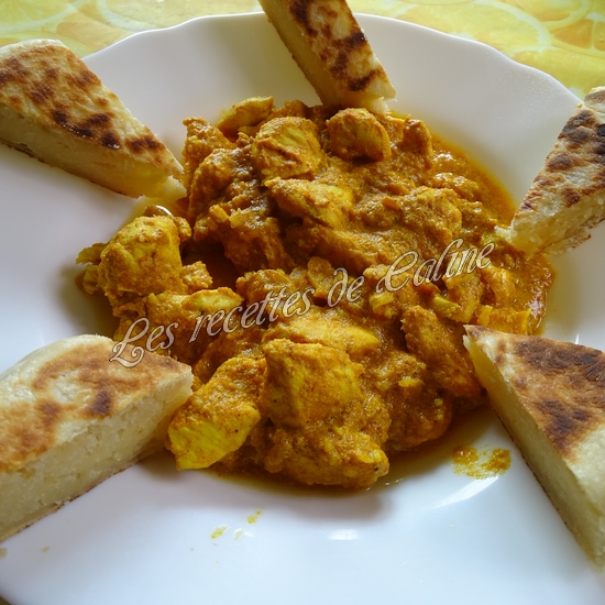 Cheese naan au fromage à tartiner et son curry de poulet52