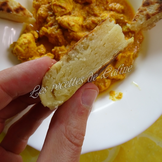 Cheese naan au fromage à tartiner et son curry de poulet53