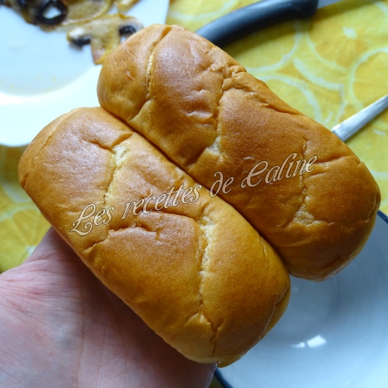 Petit pain pizza au poulet, champignons et boursin06