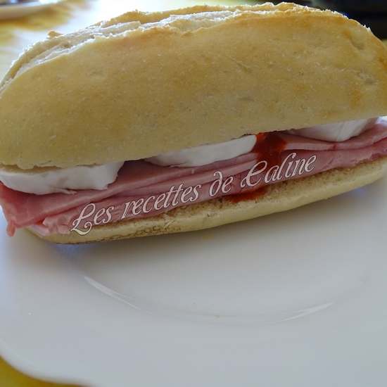 Sandwich jambon mimolette crudités19