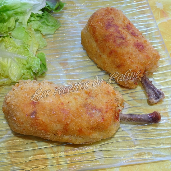 Pilon de poulet pané farcie à la pomme de terre et fromage48