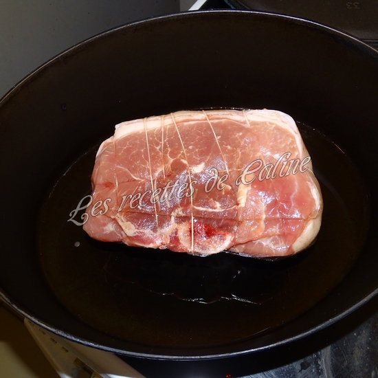 Rouelle de porc en cocotte et ses petits légumes et coulis de tomate02