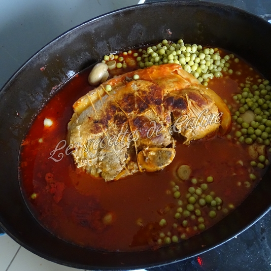 Rouelle de porc en cocotte et ses petits légumes et coulis de tomate18