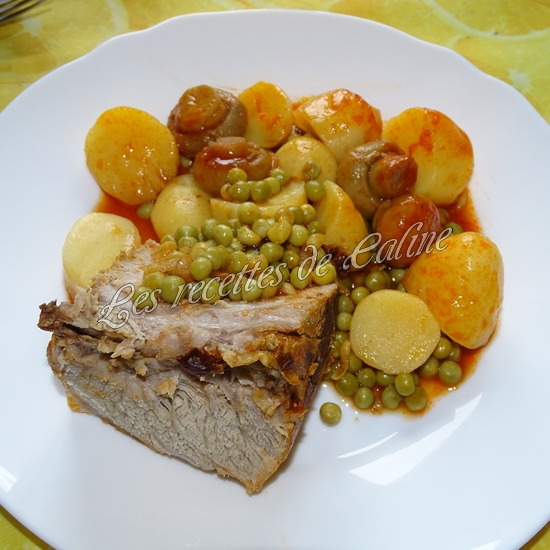 Rouelle de porc en cocotte et ses petits légumes et coulis de tomate21