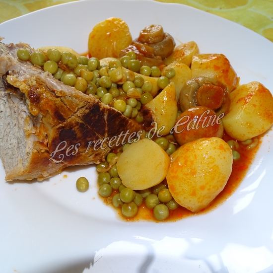 Rouelle de porc en cocotte et ses petits légumes et coulis de tomate22
