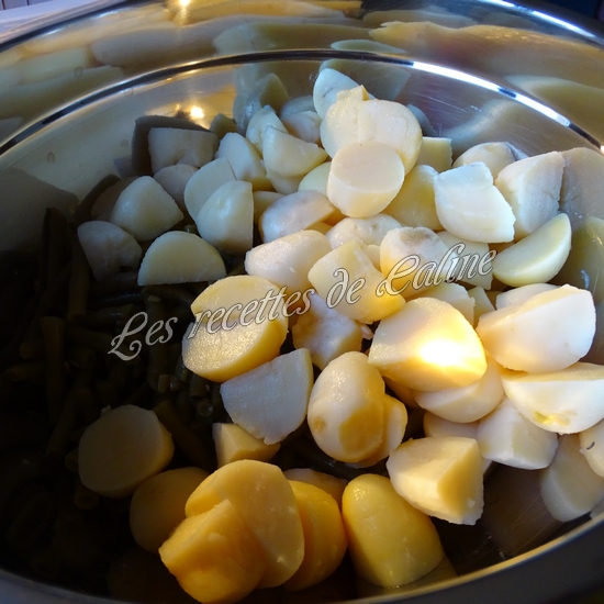 Salade de haricots verts, pommes de terre, tomates et oeufs04