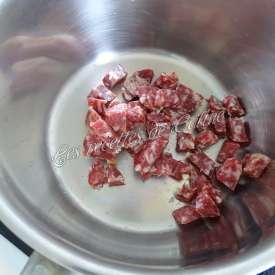 Coquillettes au saucisson et petits pois04