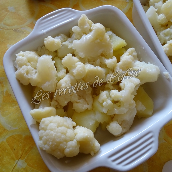 Gratin de chou-fleur, pommes de terre, fromage et jambon17