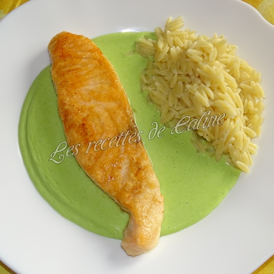 Pavé de saumon à la crème de petits pois18