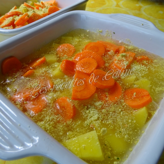 Poisson sur lit de carottes et pommes de terre07