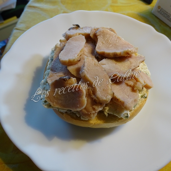 Bagel poulet fromage frais06