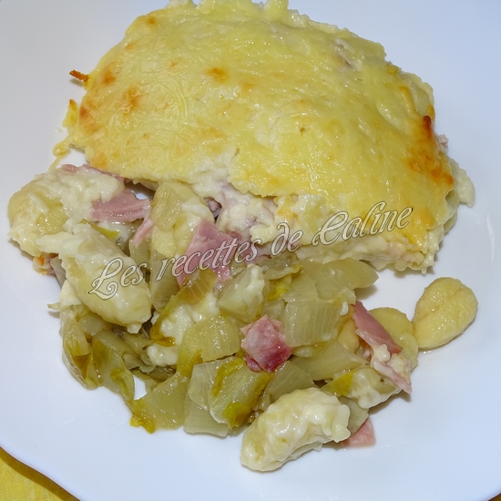 Gratin de gnocchis aux endives et jambon22