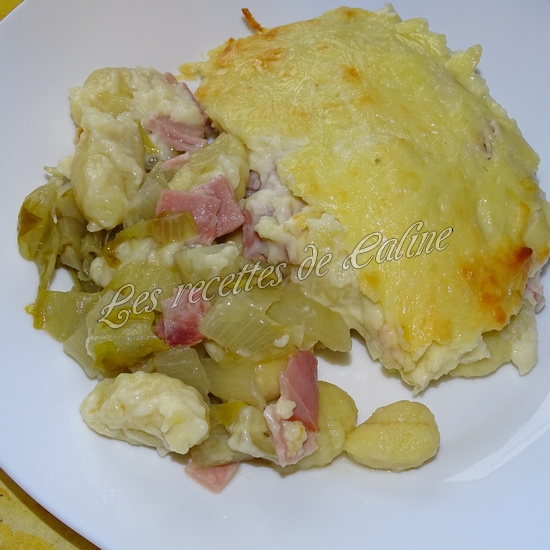 Gratin de gnocchis aux endives et jambon23