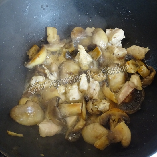 Macaroni aux champignons et au poulet10