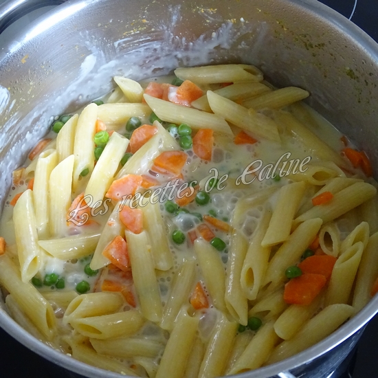 One pot pasta carottes, petits pois15