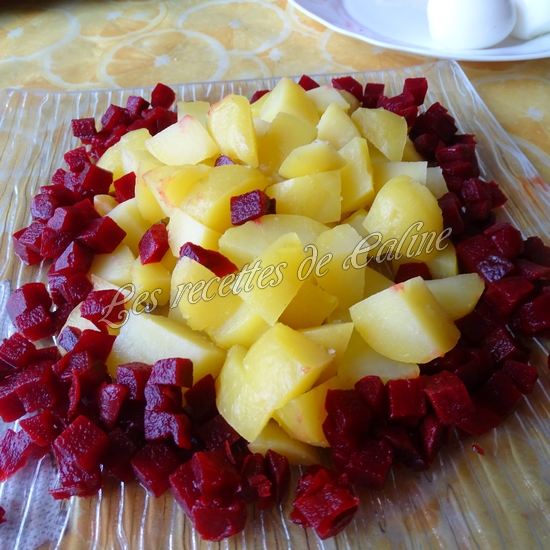 Salade de pommes de terre aux betteraves et museau de porc04