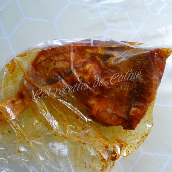 Cuisse de poulet mariné aux épices grill master09