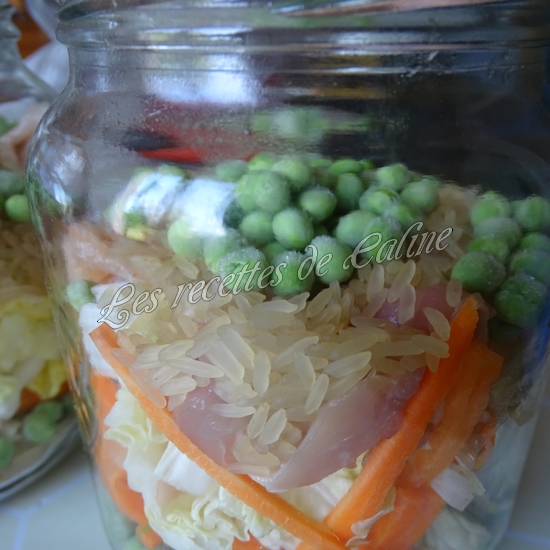 Riz au poulet et petits légumes en bocal20