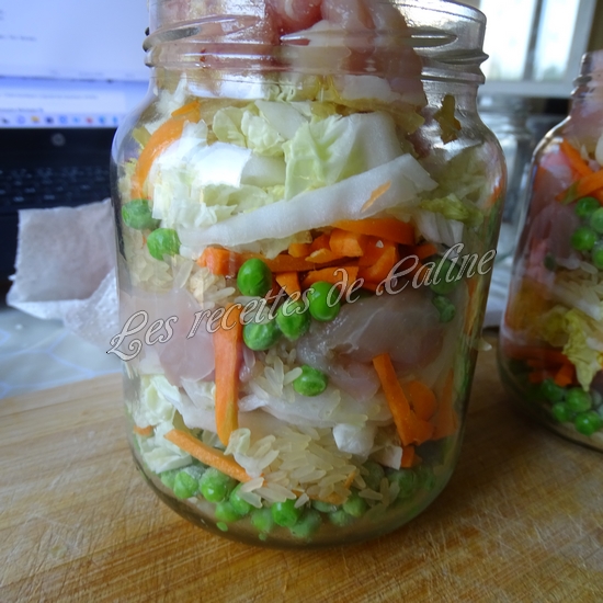 Riz au poulet et petits légumes en bocal25