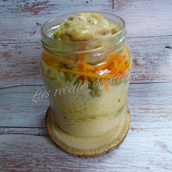 Riz au poulet et petits légumes en bocal33