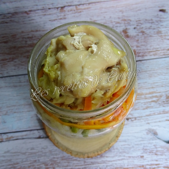 Riz au poulet et petits légumes en bocal34