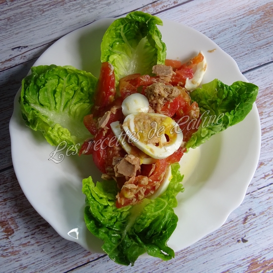 Salade de tomates, thon et oeufs10