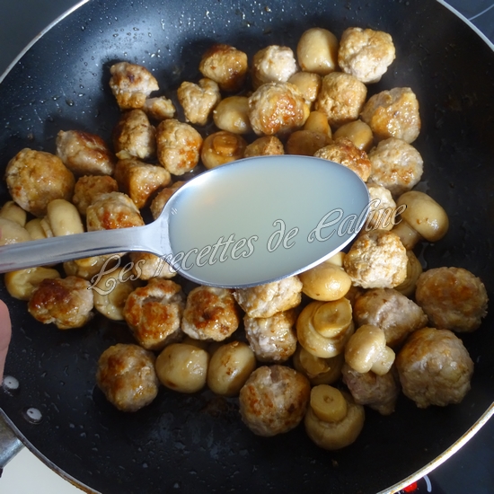 One pot nouilles asiatiques, champignons et boulettes de dinde17