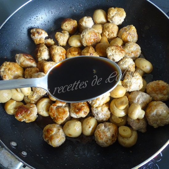 One pot nouilles asiatiques, champignons et boulettes de dinde18