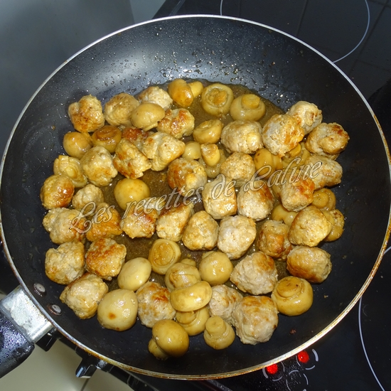 One pot nouilles asiatiques, champignons et boulettes de dinde19