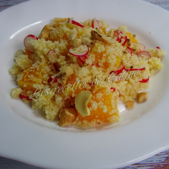 Salade de semoule à l’orange, aux radis et noix de cajou12