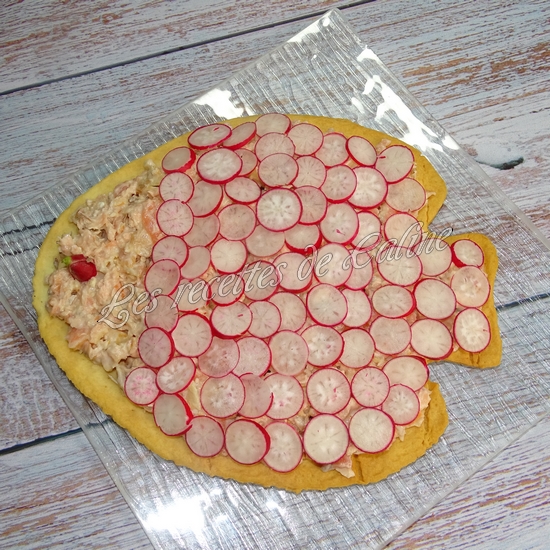 Tarte fine aux rillettes de saumon et radis16