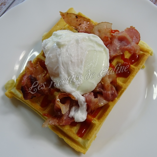 Gaufres a l'oeuf poché et bacon20