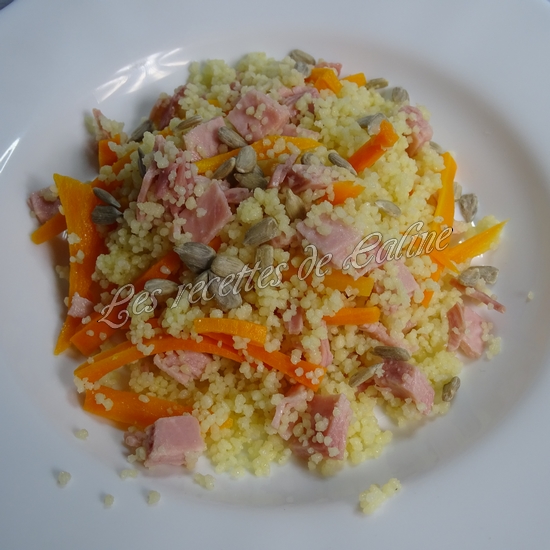 Salade de semoule au jambon et carottes râpées07