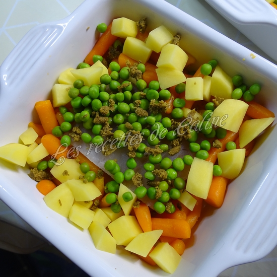 Dos de cabillaud au lait de coco et petits légumes06