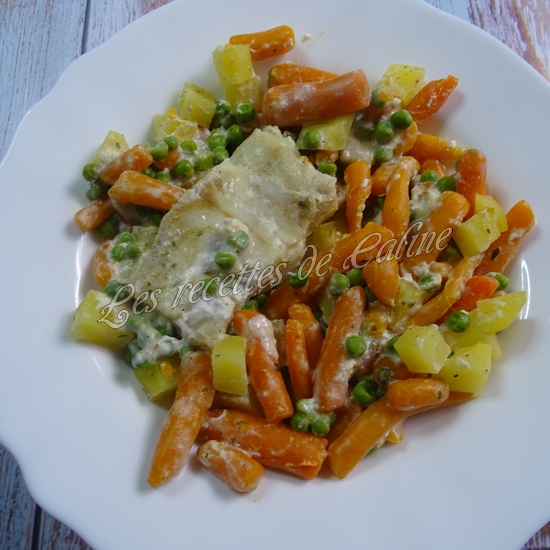 Dos de cabillaud au lait de coco et petits légumes11