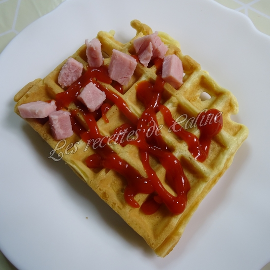 Gaufres au jambon et oeuf au plat15