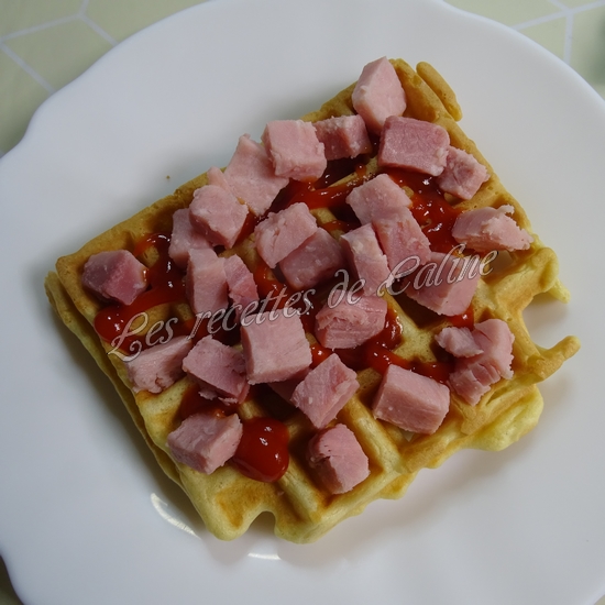 Gaufres au jambon et oeuf au plat16