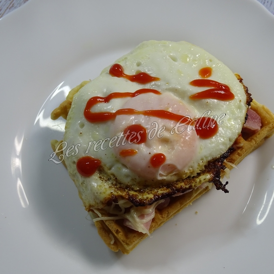 Gaufres au jambon et oeuf au plat21