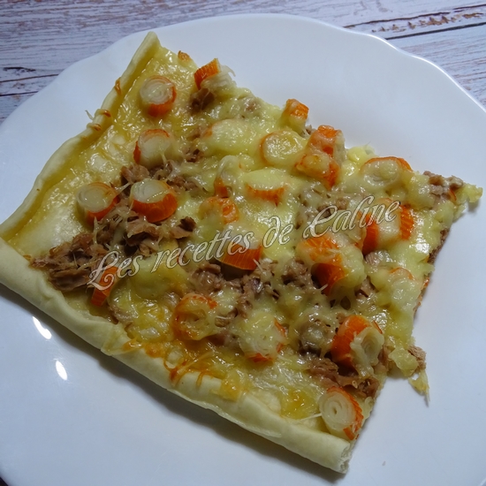 Pizza au surimi &amp; thon et miel14