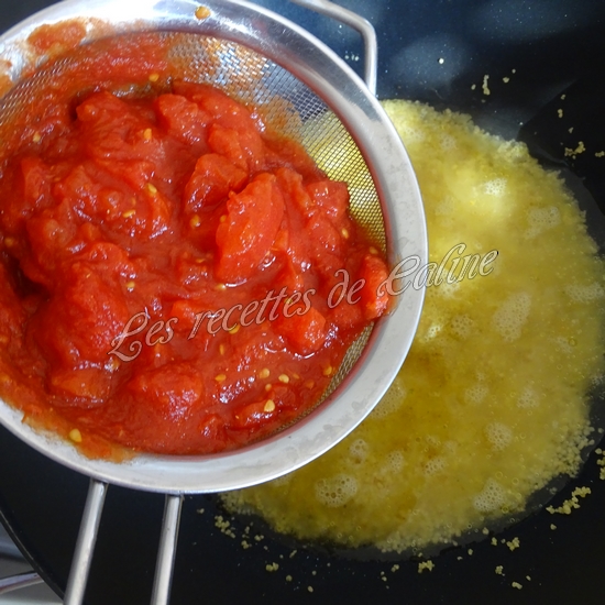 Poêlée de semoule à la tomate et petits pois13