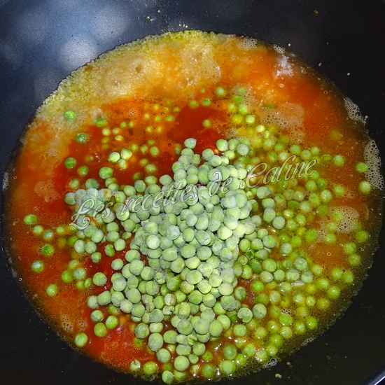 Poêlée de semoule à la tomate et petits pois15