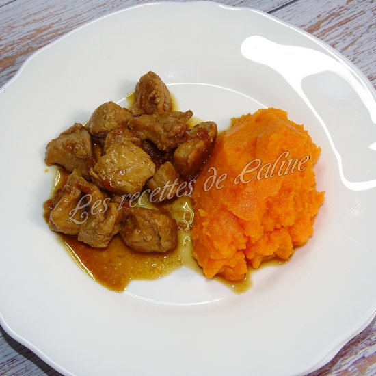 Sauté de porc caramélisé et purée de patate douce18