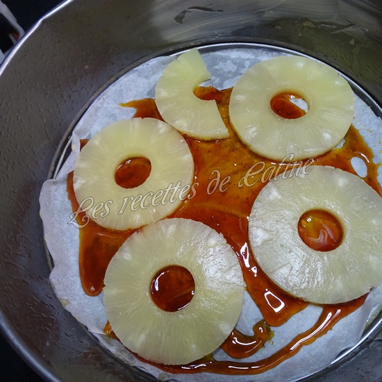 Gâteau renversé à l'ananas06