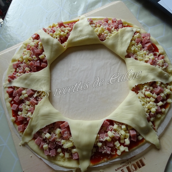 Pizza couronne au jambon08